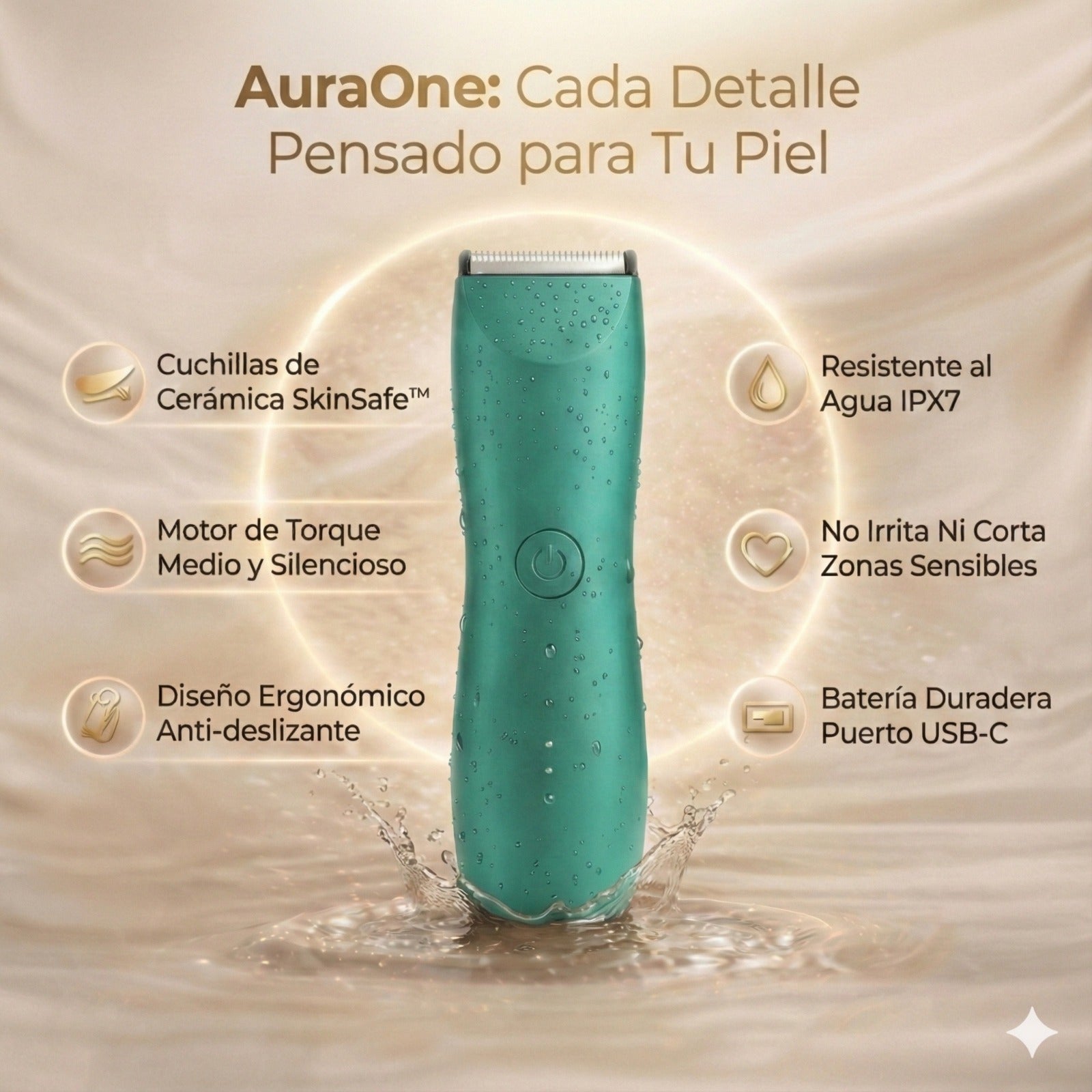 Afeitadora Corporal VERDE AGUA